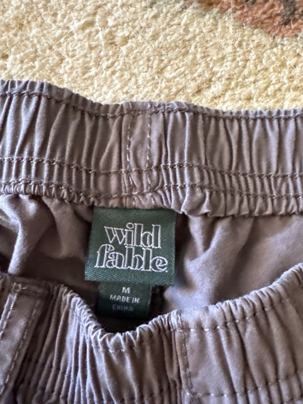 wild fable Taupe Elastic Waist barrel leg cargo pants - Picture 1 of 3